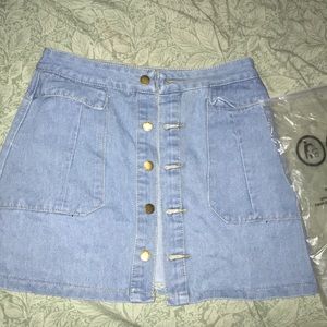 Mini denim skirt